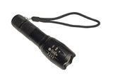 600LM Tactical Zoom Outdoor  LED T6 Flashlight Torch 5-Mode 3 AAA 18650 Battery