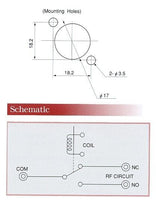 Tohtsu CX-800M 24VDC DPDT UHF Antenna Coaxial Relay SO239