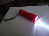9-LED Mini Flashlight AAA Batteries Included & Pre-Installed Random Colors Ship