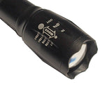 600LM Tactical Zoom Outdoor  LED T6 Flashlight Torch 5-Mode 3 AAA 18650 Battery