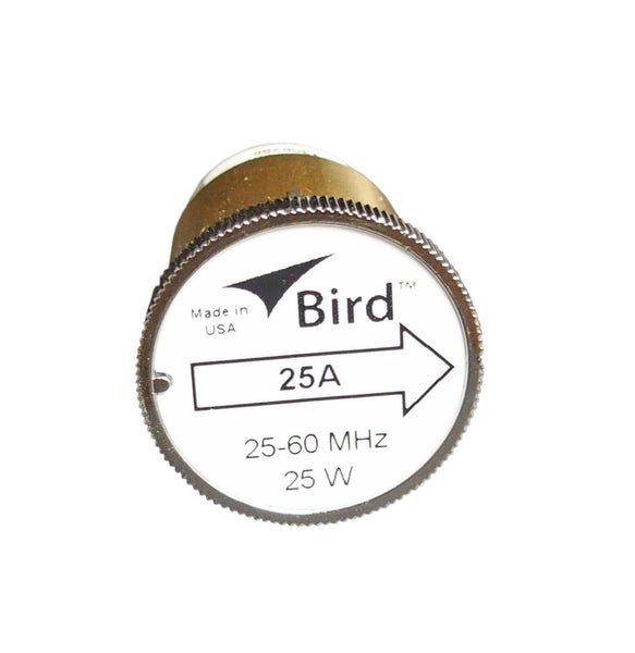 New Bird 25A Plug-in Element 0 to 25 watts 25-60 MHz for Bird 43 Wattmeters