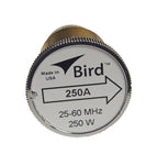 New Bird 250A Plug-in Element 0 to 250 watts 25-60 MHz for Bird 43 Wattmeters