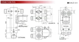 Tohtsu CX-800N 12VDC DPDT Coaxial Antenna Relay with N Female Connectors