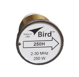 New Bird 250H Plug-in Element 0 to 250 watts 2-30 MHz for Bird 43 Wattmeters