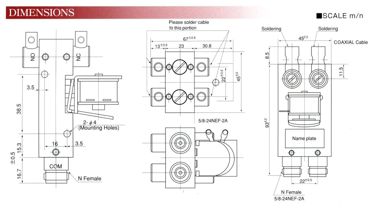 TOHTSU CX-800M 12VDC DPDT UHF Relè Coassiale Antenna SO239 EUR 176,34 - Foto 1