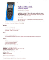 RigExpert Stick 230 Compact Antenna Analyzer .1 to 230 MHz New in Box Guaranteed