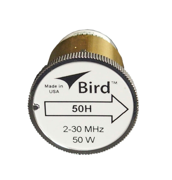 New Bird 50H Plug-in Element 0 to 50 watts for 2-30 MHz for Bird 43 Wattmeters