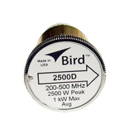 Bird 2500D Plug-in Element 0 to 2500 watts 200-500 MHz Bird 43 Wattmeters