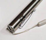 LED USB Rechargeable Penlight Stainless Steel 400 Lumen W/ Clip  Battery & Cable